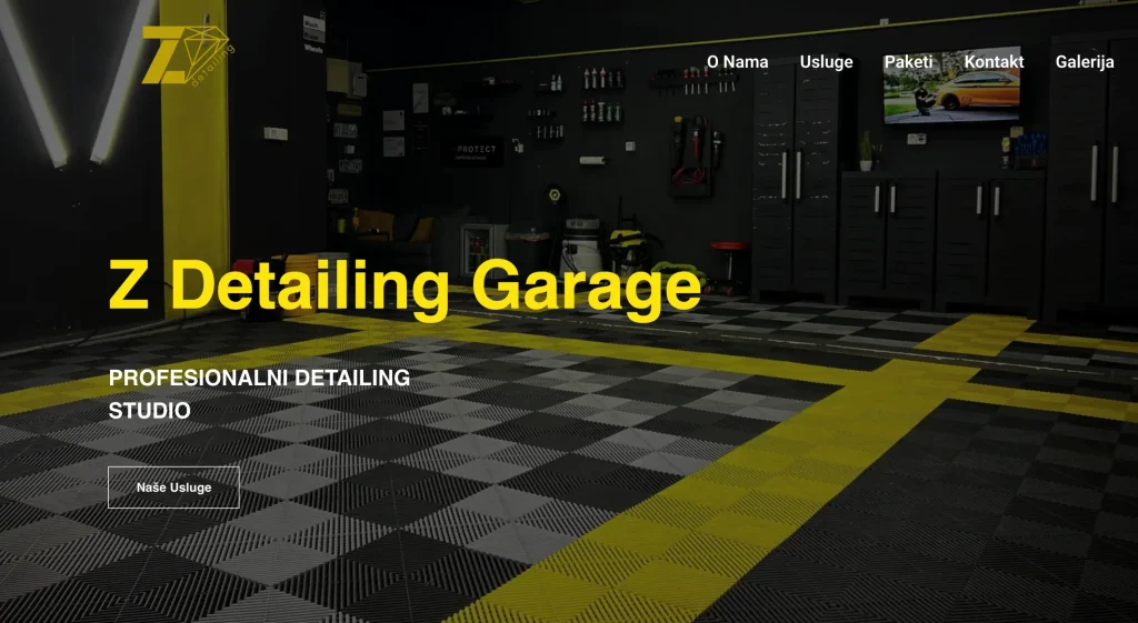 izrada web stranice vizija x z detailing